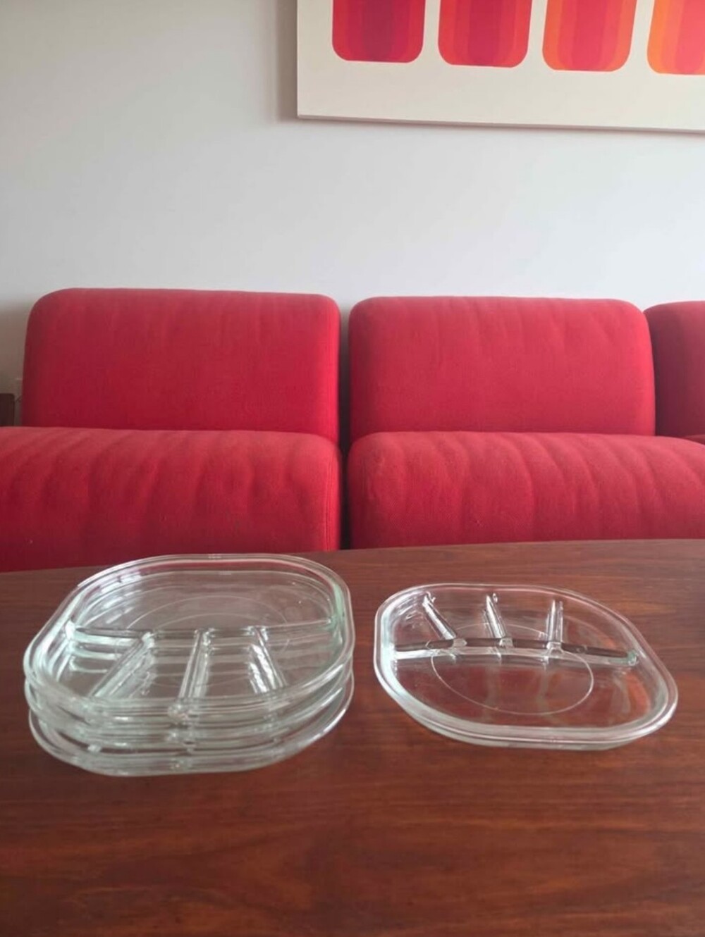 1960s Italian Joe Columbo Divided Plates